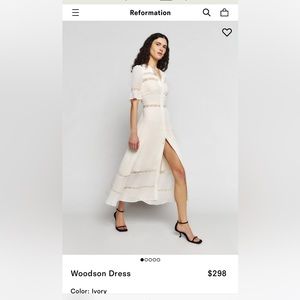 Reformation Woodsen dress in Ivory